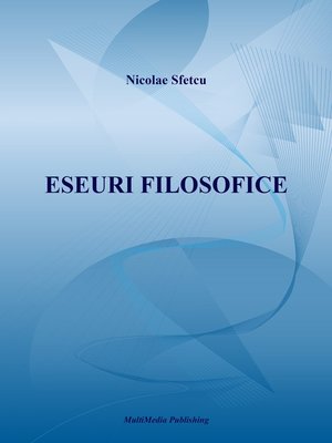 cover image of Eseuri filosofice